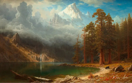 Le Mont Corcoran - Albert Bierstadt - Reproductions de tableaux et peintures haut de gamme