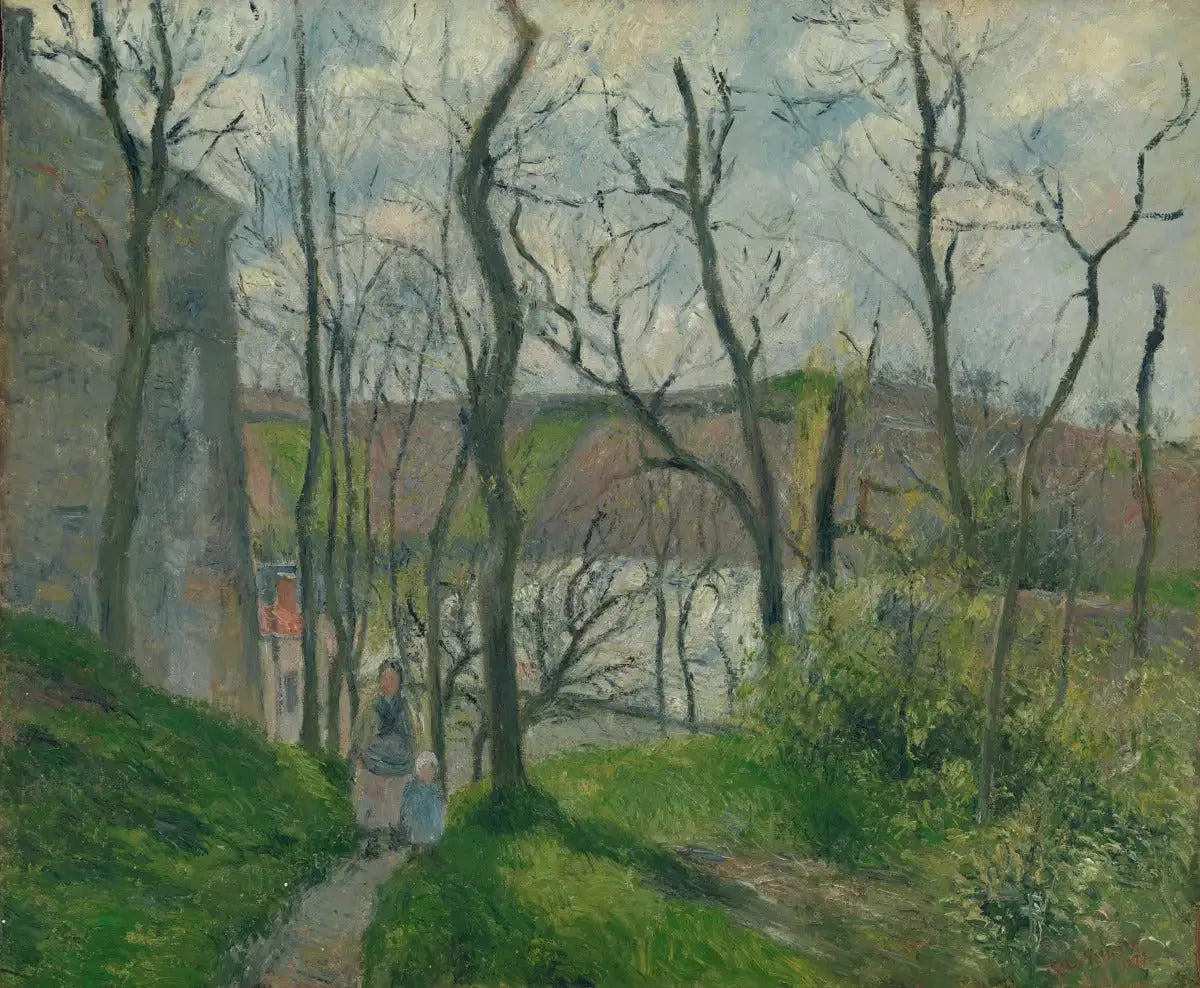 Le Palais Royal, L'Hermitage, Pontoise - Camille Pissarro image 1 copie peinte à la main à l’huile