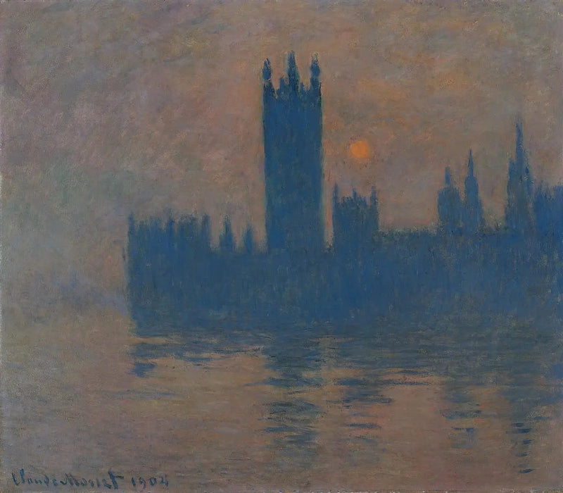 הפרלמנט, שקיעת שמש - Claude Monet