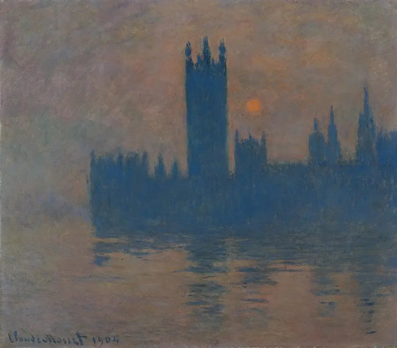הפרלמנט, שקיעת שמש - Claude Monet