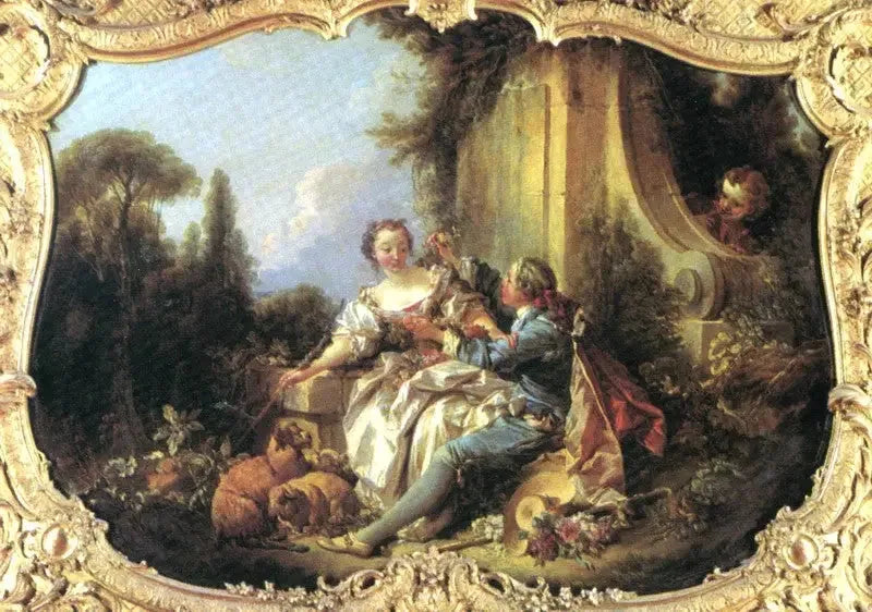 Le Pasteur galant - François Boucher image 1 tableau peint à l’huile sur toile
