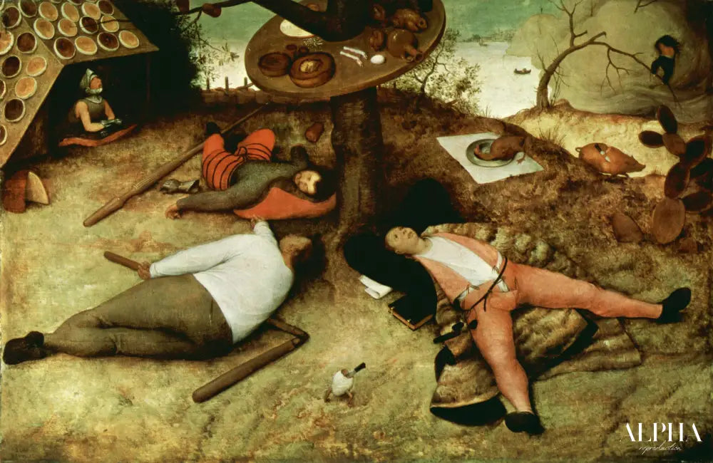 Le pays de Cockaigne - Pieter Brueghel l'Ancien - Reproductions de tableaux et peintures haut de gamme