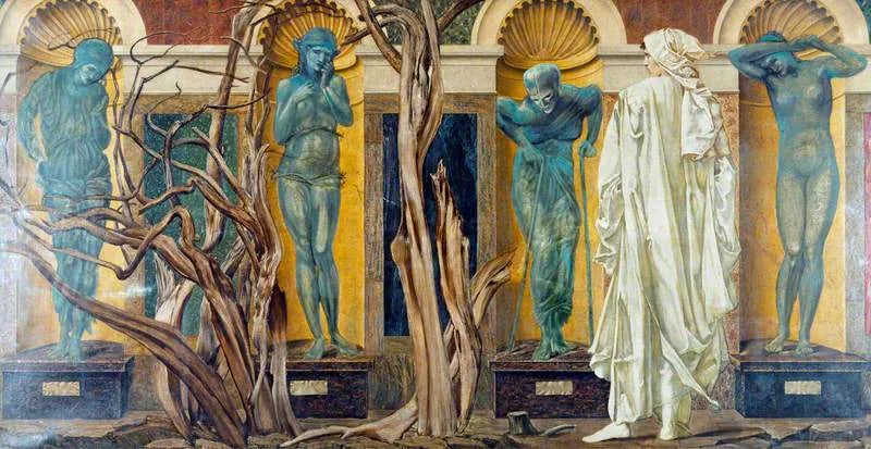 הַמַּעֲלֶה מֵחֲצַר הַתַּעֲנוּגִים (סצנה מ'רומן הוורד') - אדוורד בּרְן-ג'ונס
