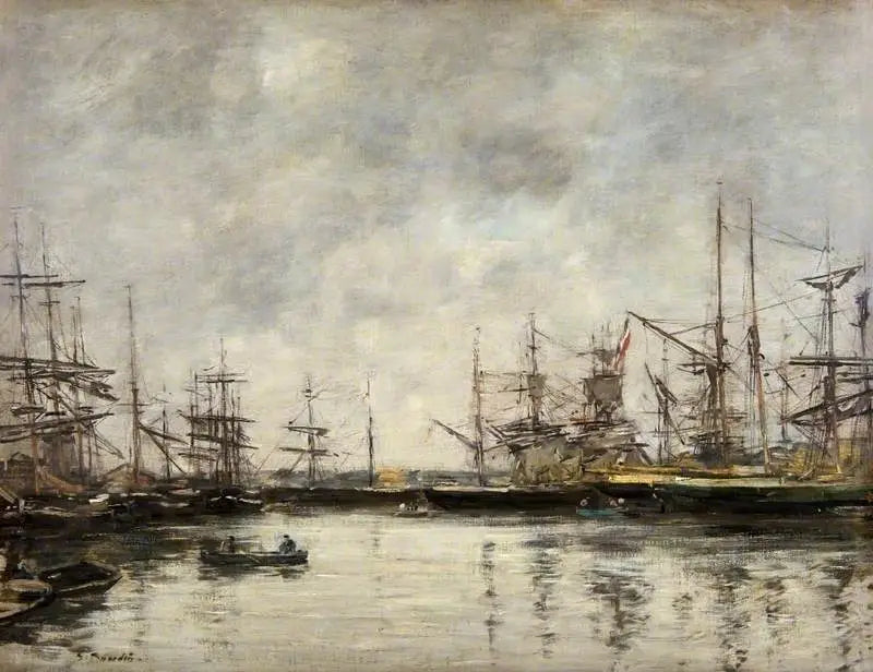 Le port de Deauville - Eugène Boudin image 1 copie de tableau peinte à la main
