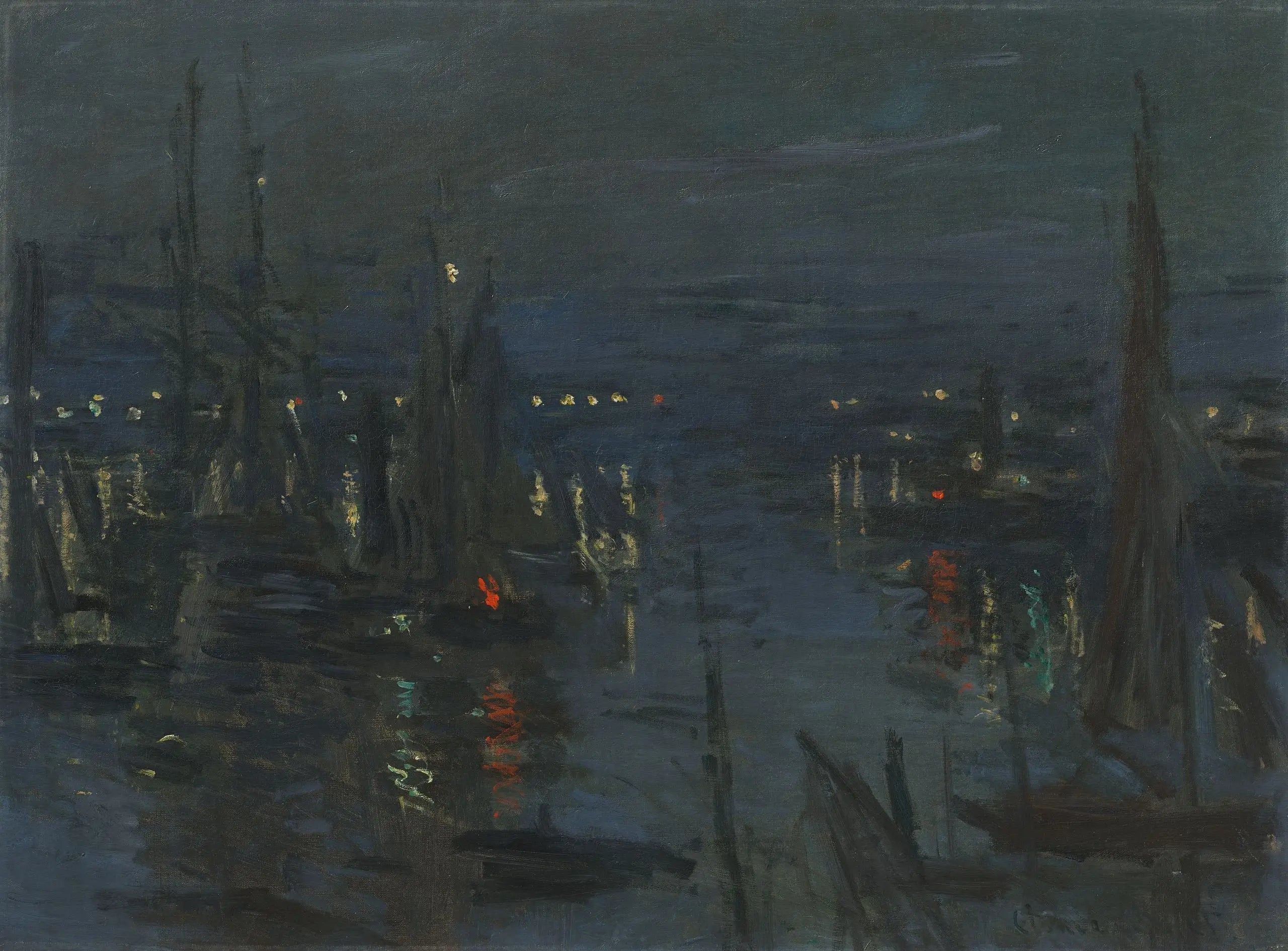 Reproduction du tableau « Le port du Havre, effet de nuit - Claude Monet » par Alpha Reproduction en peinture à l’huile