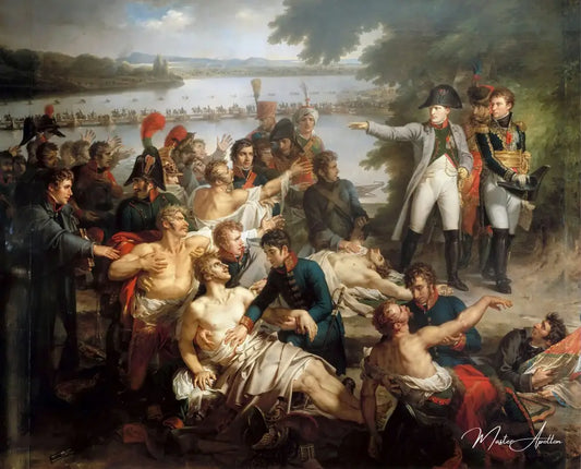 Le retour de Napoléon aux îles Lobau après la bataille d’Essling - Charles Meynier Reproductions de tableaux à la