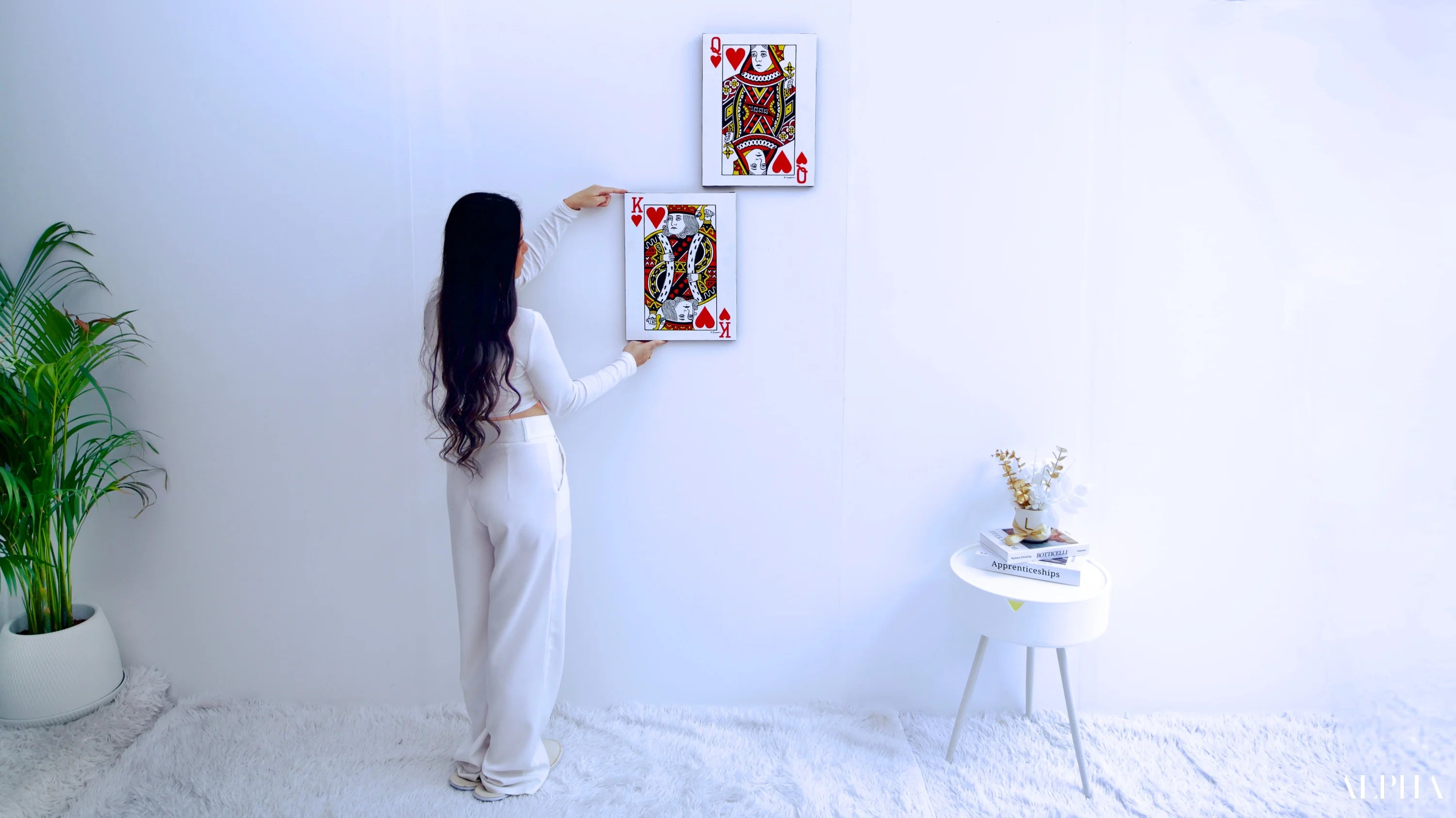 King and Queen of Hearts - Phichai | 30 x 40 cm (x2) Reproductions de tableaux à la peinture à l’huile