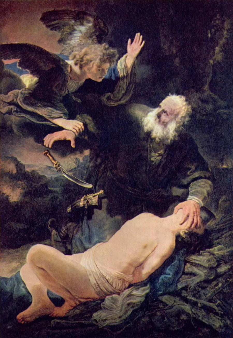 Le Sacrifice d'Isaac - Rembrandt image 1 copie de tableau peinte à la main