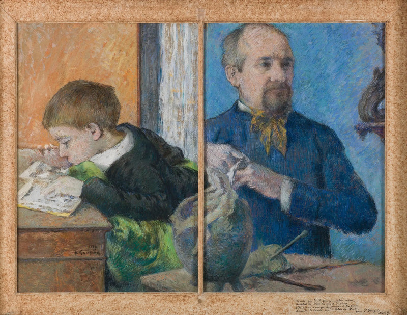 הפסל ז'אן פול אובה (1837-1916) ובנו, אמיל - פול גוגן