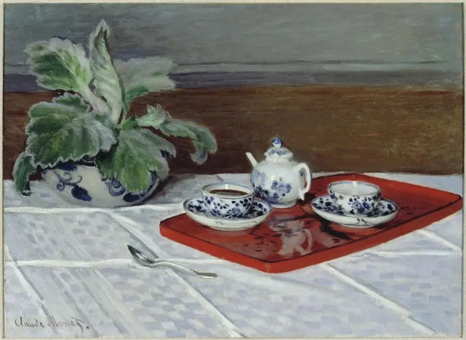 Reproduction du tableau « Le Service à thé - Claude Monet » par Alpha Reproduction en peinture à l’huile