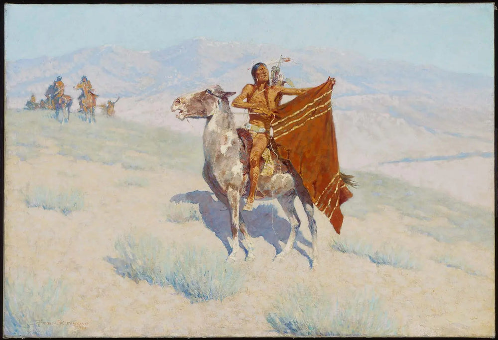 Le signal de la couverture - Frederic Remington - Alpha Reproduction