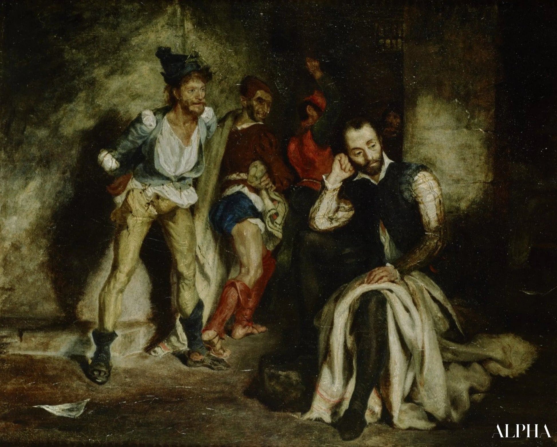 Le Tasse dans la maison des fous - Eugène Delacroix - Reproductions de tableaux et peintures haut de gamme