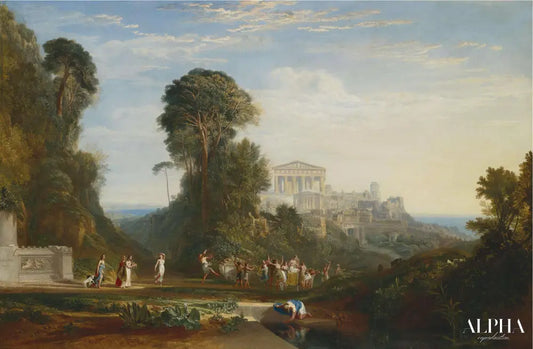 Le Temple de Jupiter Prometheus restauré - William Turner - Reproductions de tableaux et peintures haut de gamme