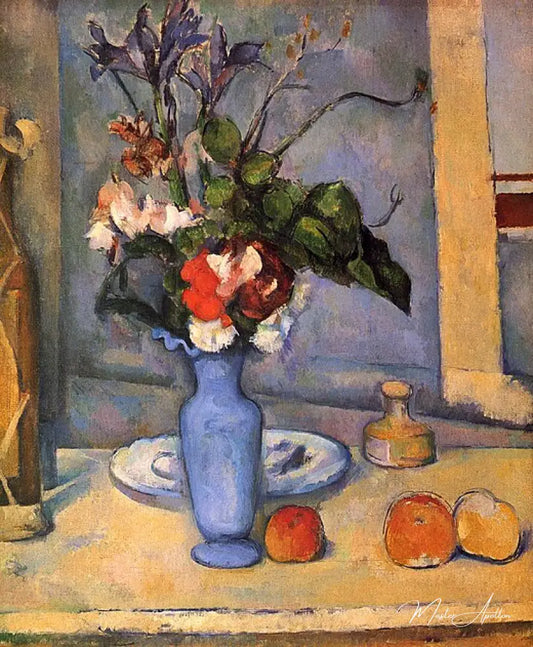 Le vase bleu - Paul Cézanne - Reproductions de tableaux et peintures haut de gamme