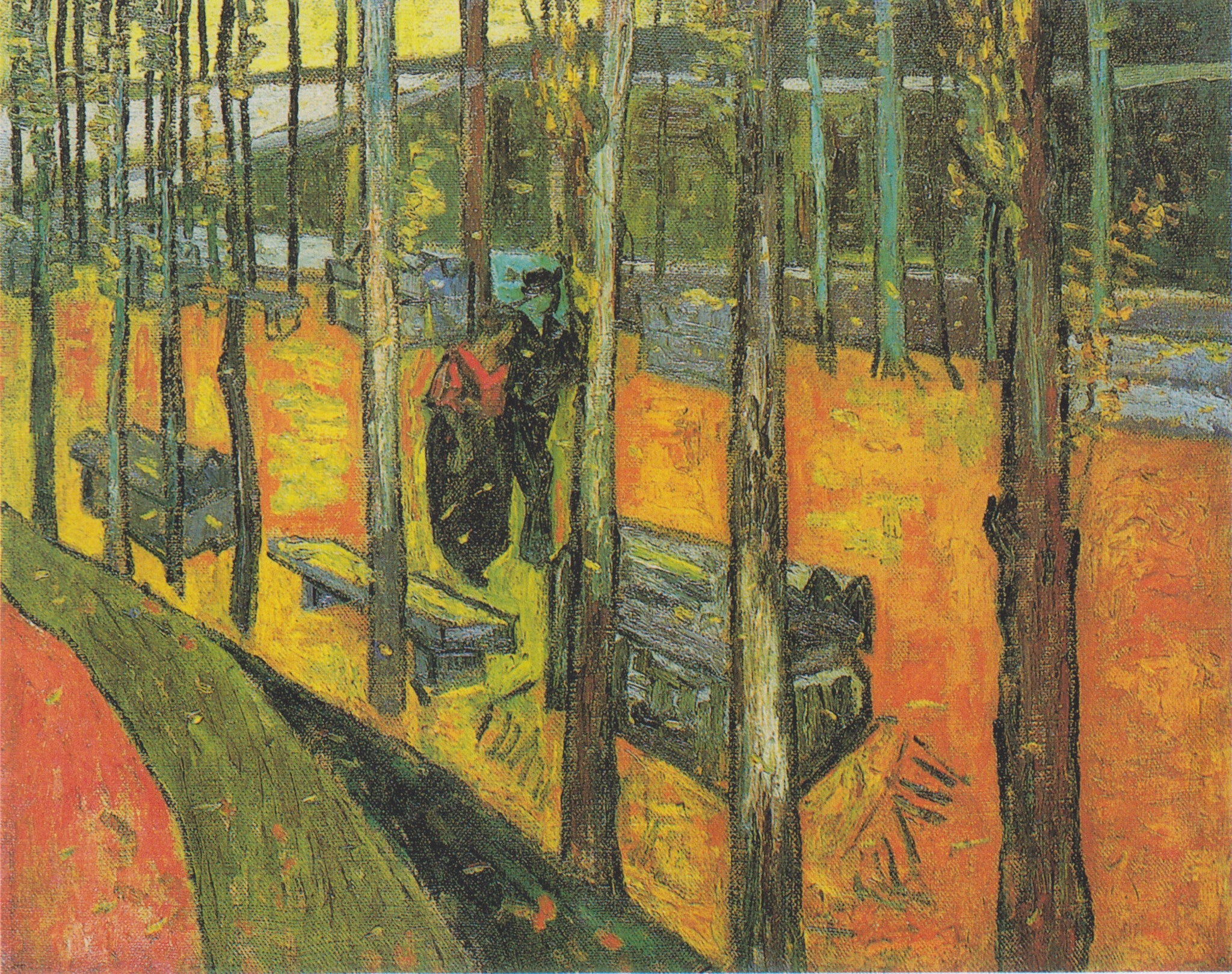 Les Alyscamps ou Chute des feuilles F487 de Vincent van Gogh, collection Niarchos