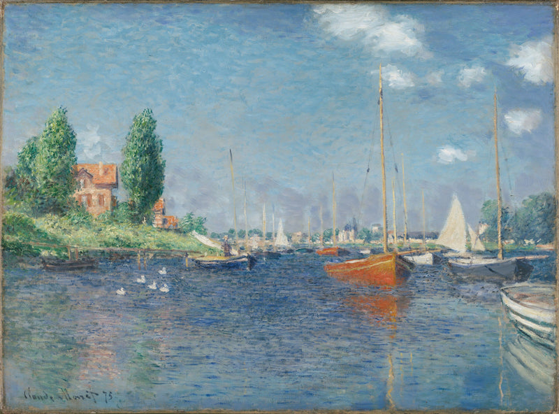 Les Bateaux rouge, Argenteuil W369 - קלוד מונה