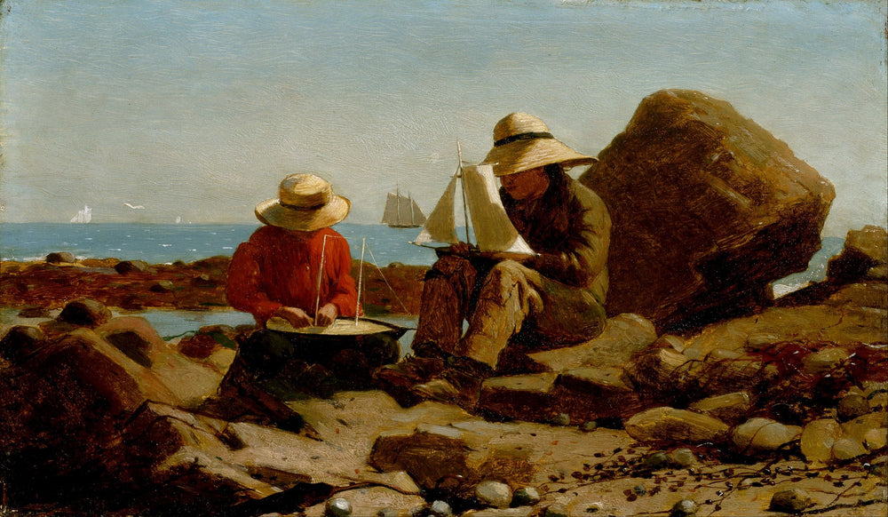 Les constructeurs de bateaux - Winslow Homer image 1 copie de tableau peinte à la main