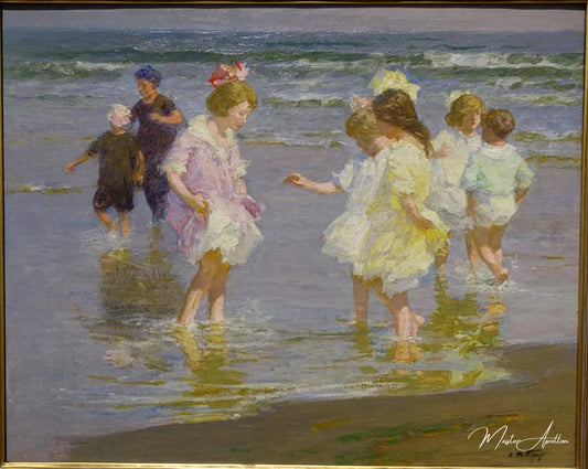 Children Wading - Edward Henry Potthast - Reproductions de tableaux et peintures haut de gamme