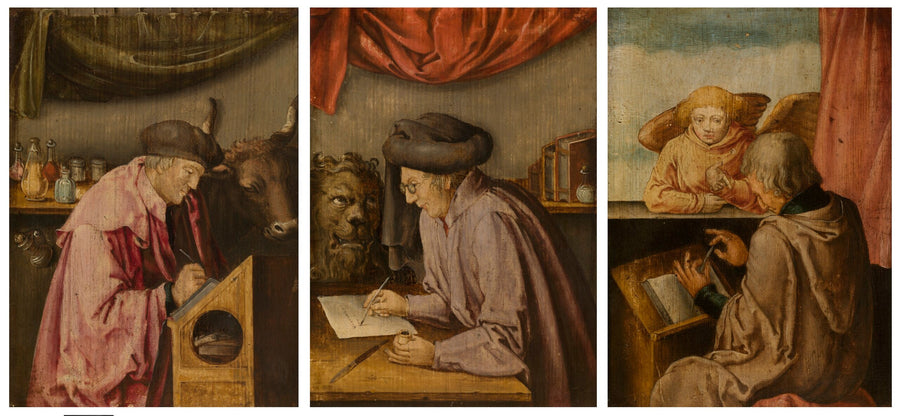 Les évangélistes - Lucas van Leyden image 1 copie peinte à la main à l’huile