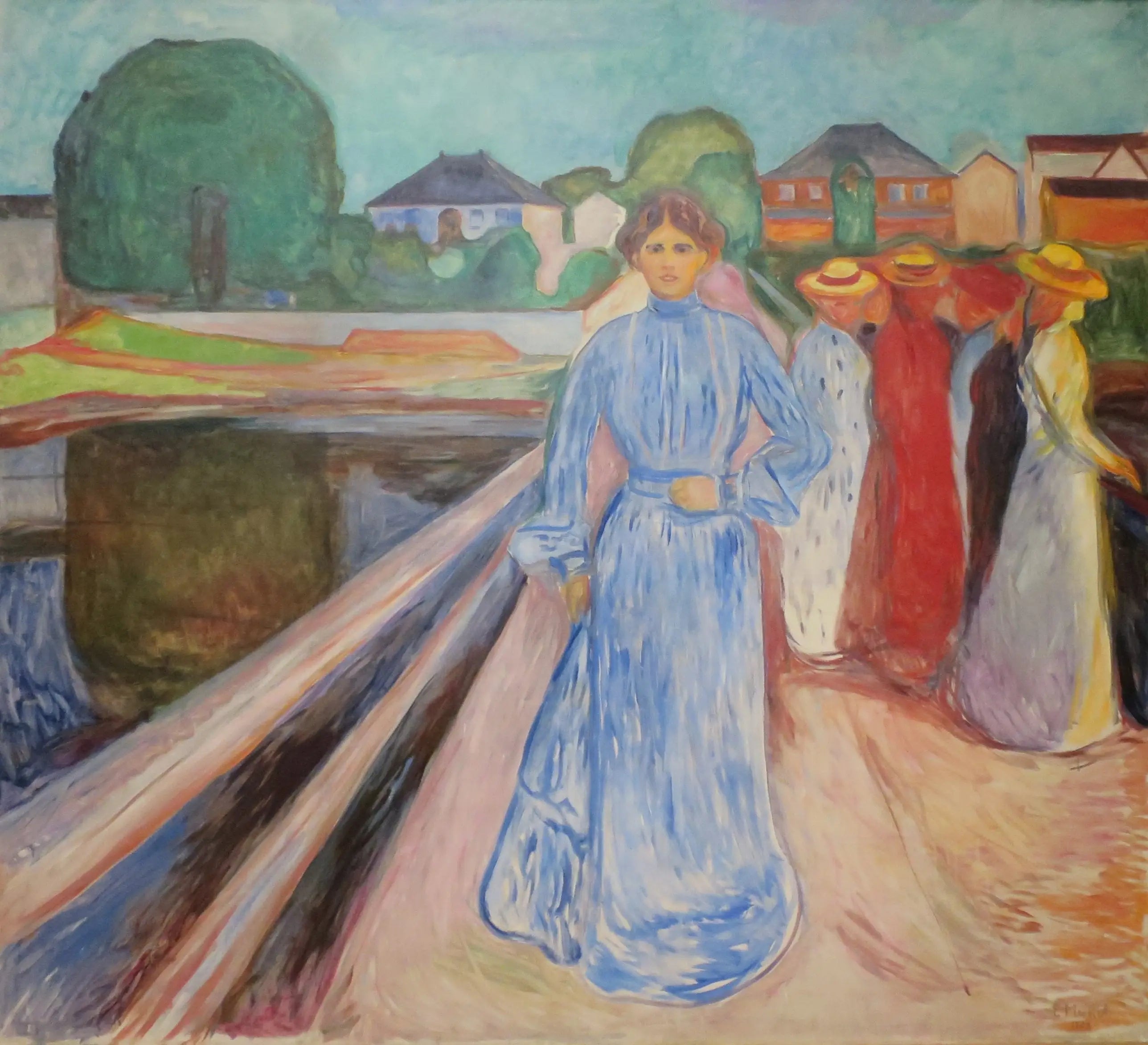 Reproduction du tableau « Les Femmes sur le pont - Edvard Munch » par Alpha Reproduction en peinture à l’huile