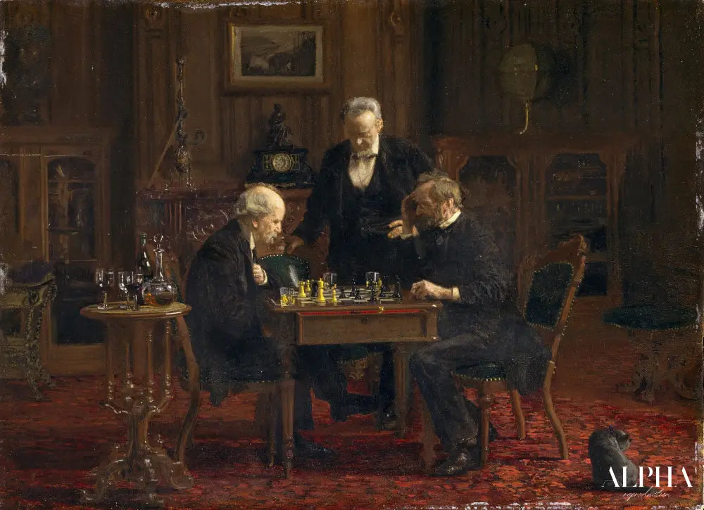 Les joueurs d'échecs - Thomas Eakins - Reproductions de tableaux et peintures haut de gamme