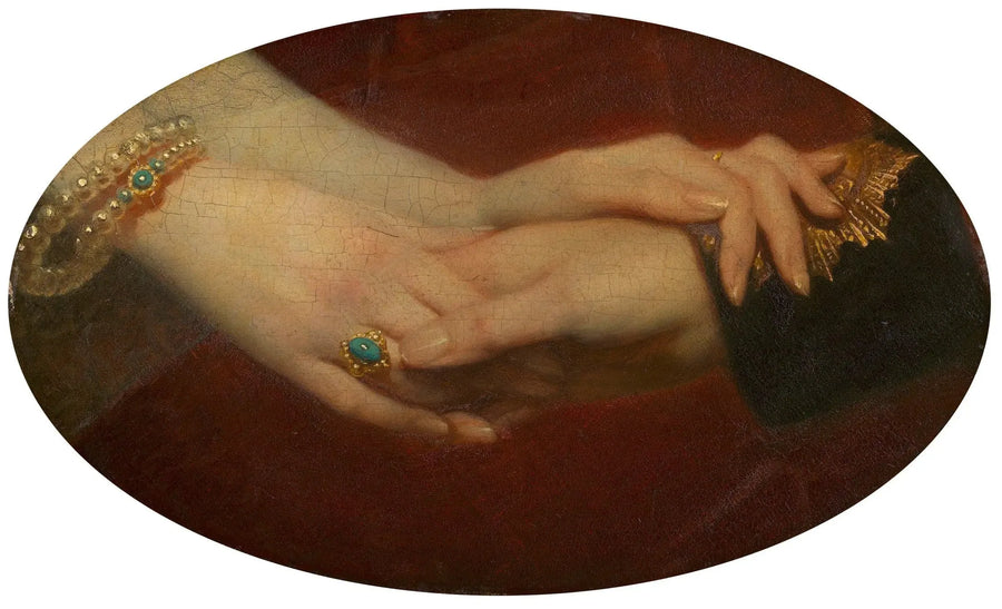 הידיים קשורות של המלכה ויקטוריה (1819-1901) ושל הנסיך אלברט (1819-1861) - פרנץ קסבר וינטרהולטר