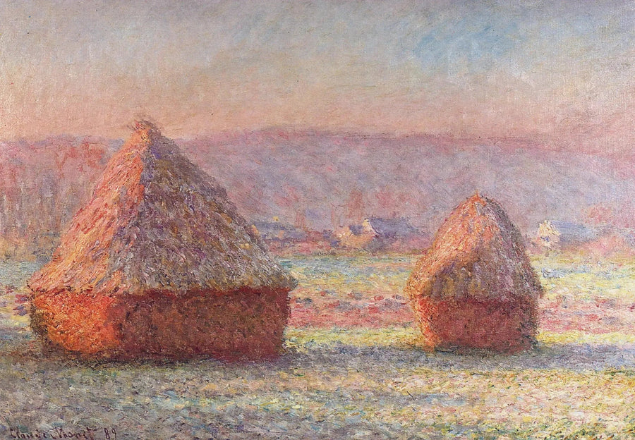 Les Meules, effet de gelée blanche - קלוד מונה