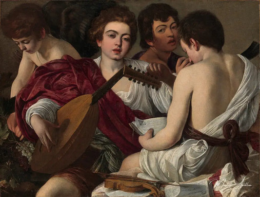 Les Musiciens - Caravage - Reproductions de tableaux et peintures haut de gamme