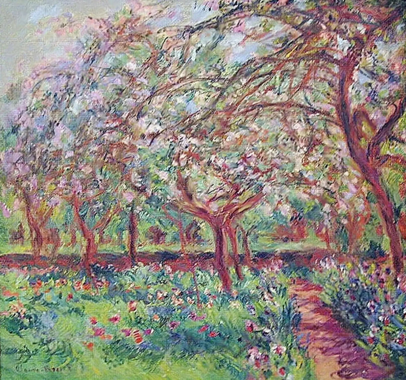עצי תפוח בפריחה - Claude Monet