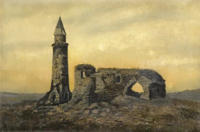 Les ruines du tombeau du Khan et du petit minaret en Bulgarie - Ivan Chichkine - Alpha Reproduction