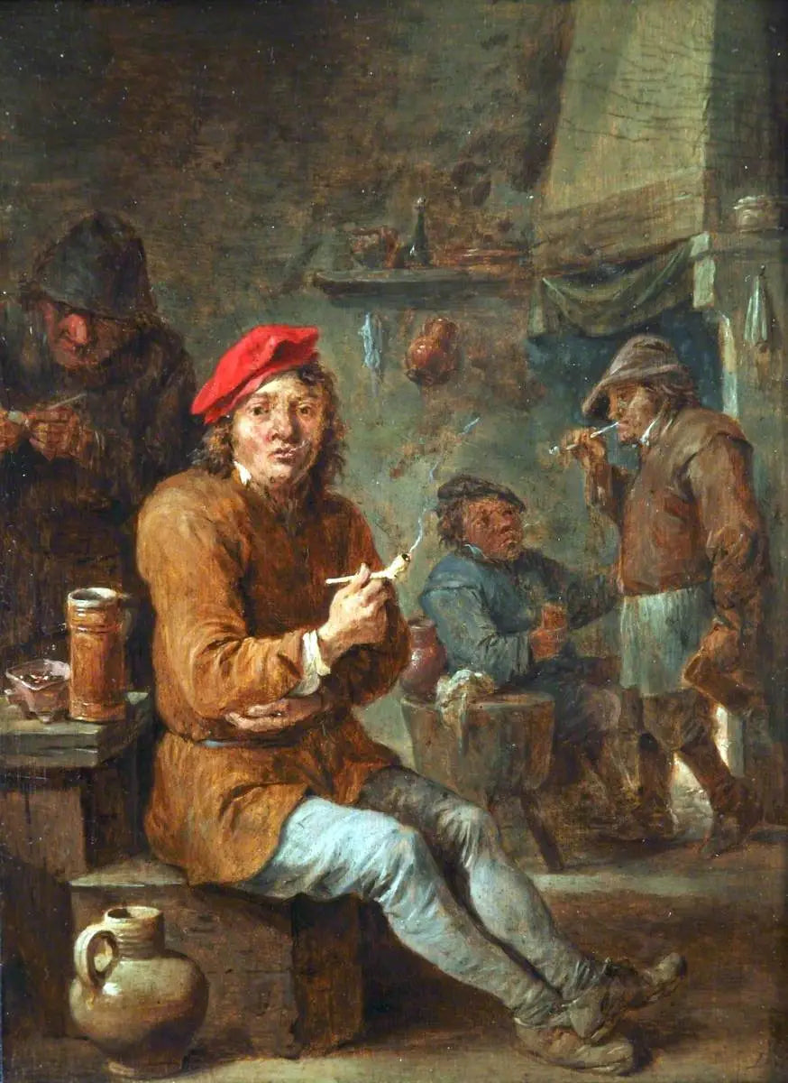 Les rustres fument - David Teniers le Jeune image 1 reproduction réalisée par Alpha Reproduction