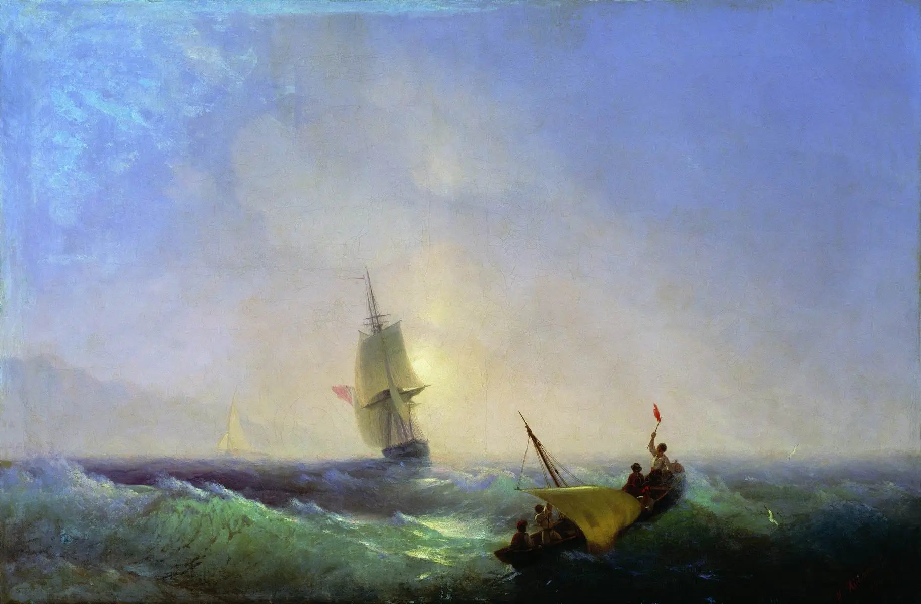Les sauveteurs du naufrage - Ivan Aïvazovski - Alpha Reproduction