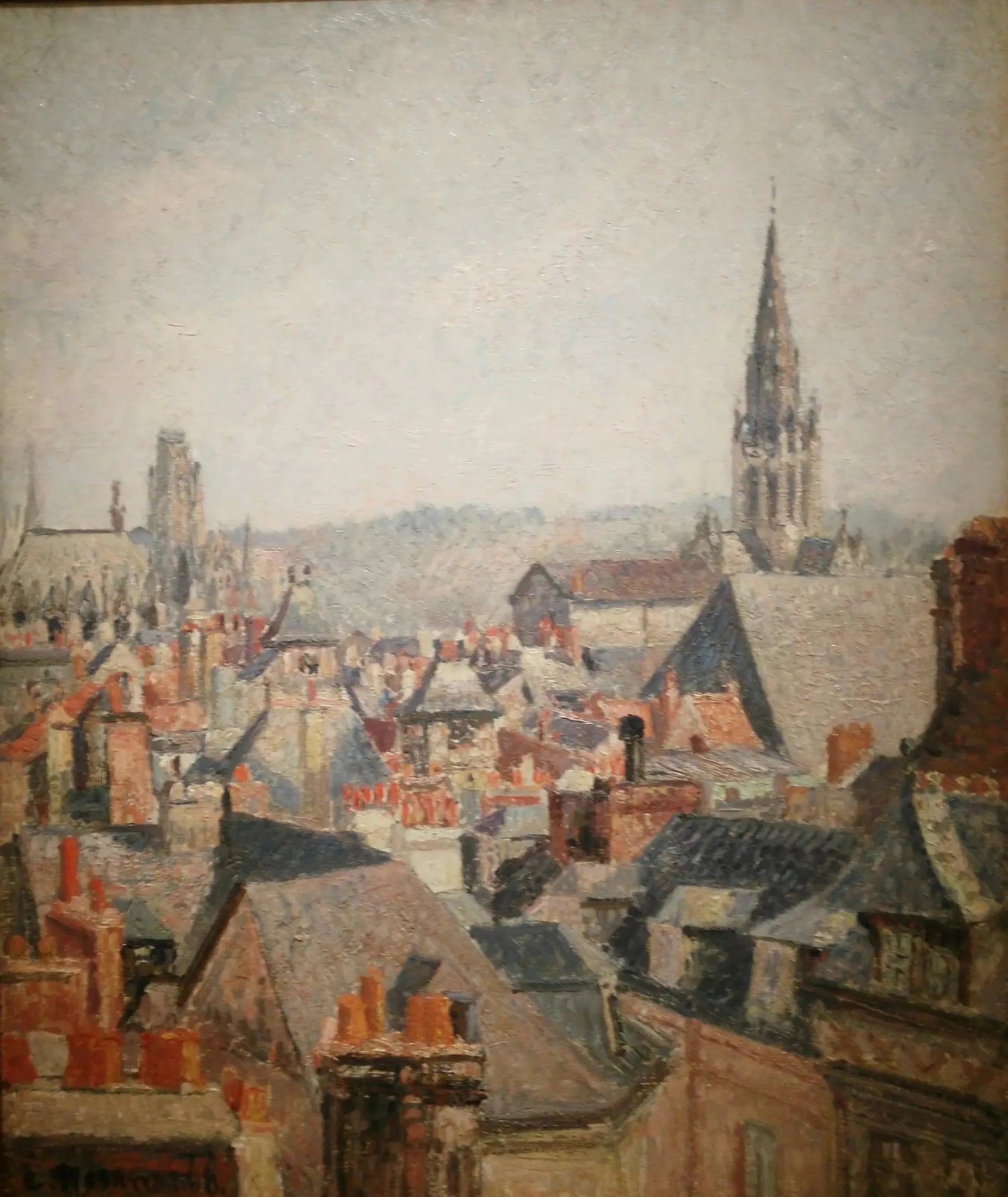 Les toits du vieux Rouen, soleil - Camille Pissarro image 1 tableau peint à l’huile sur toile