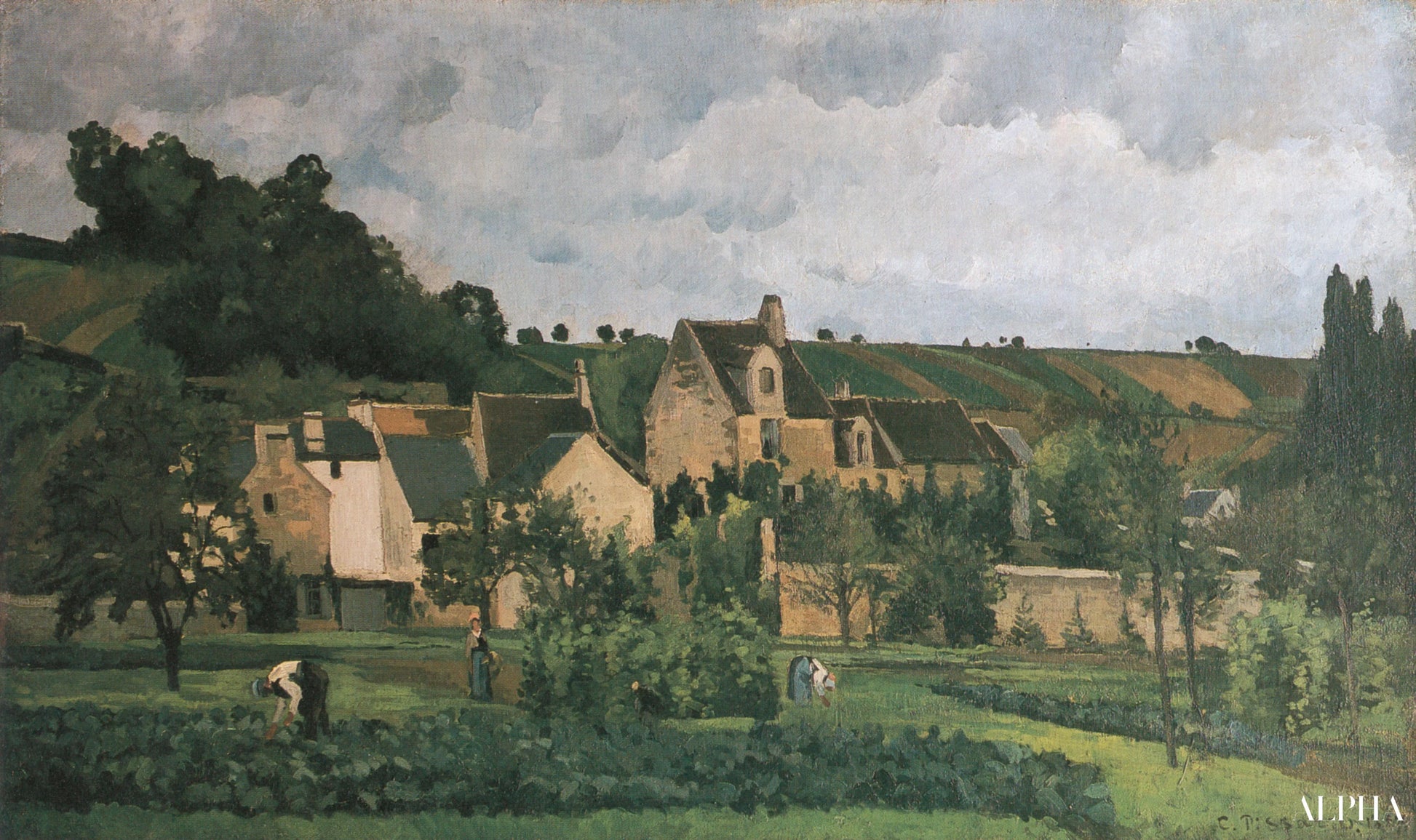 L’Hermitage à Pontoise - Camille Pissarro - Reproductions de tableaux et peintures haut de gamme