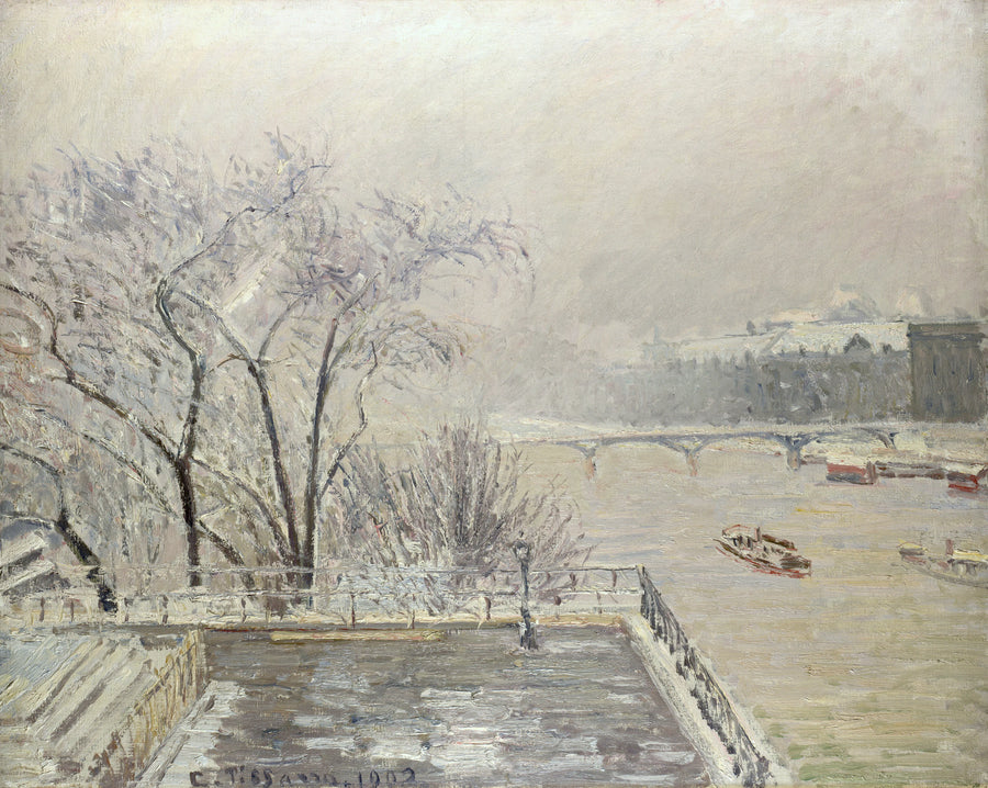 Le Louvre sous la neige - Camille Pissarro