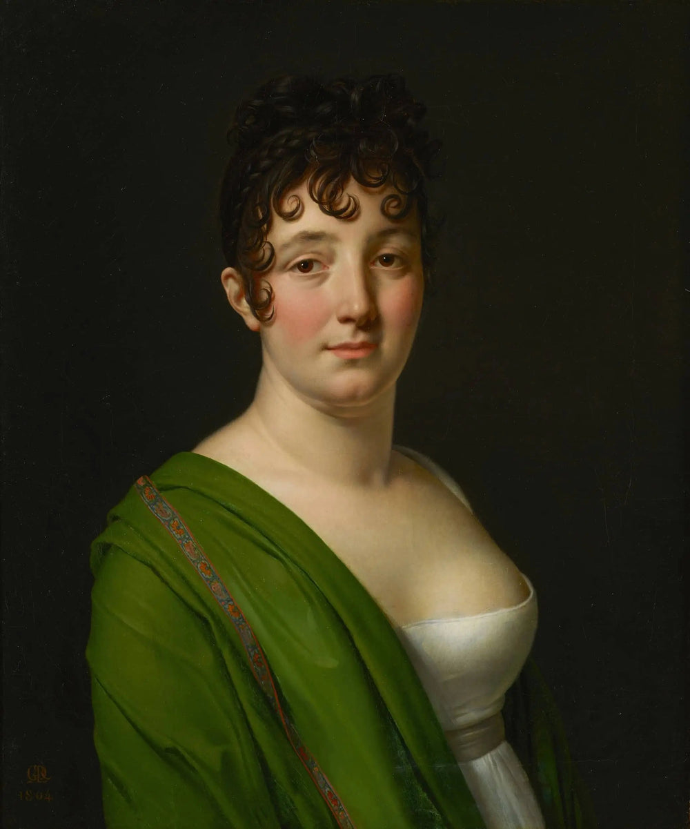 Madame Bocquet au châle vert - Anne-Louis Girodet image 1 tableau peint à l’huile sur toile