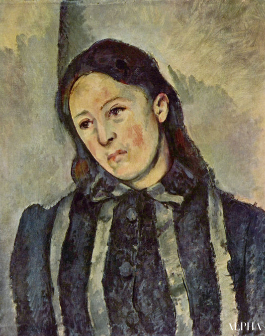 Madame Cézanne aux cheveux dénoués - Paul Cézanne - Reproductions de tableaux et peintures haut de gamme