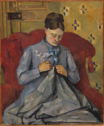 Reproduction du tableau « Madame Cézanne cousant - Paul Cézanne » par Alpha Reproduction en peinture à l’huile
