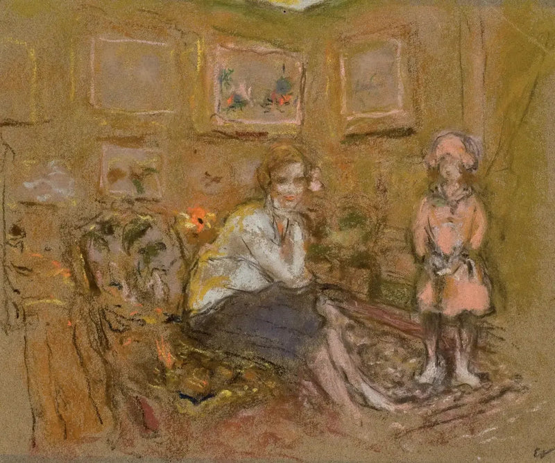 Madame Gaston Lévy et sa fille - אדוארד וילאר