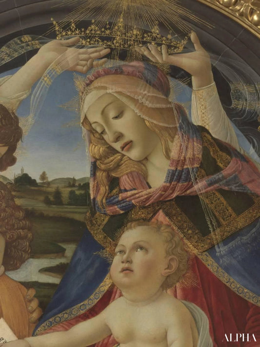 Madonna del Magnificat ou Madone (Vierge) a l enfant et cinq ange - Sandro Botticelli - Reproductions de tableaux et peintures haut de gamme