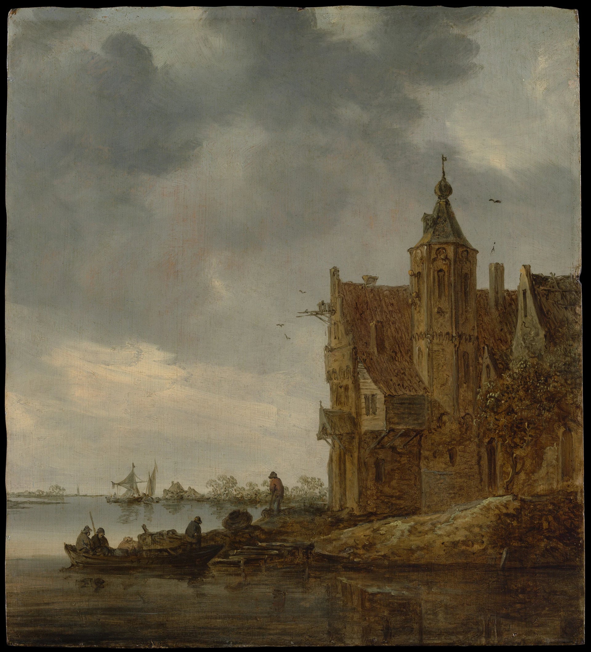 Maison de campagne près de l'eau - Jan van Goyen