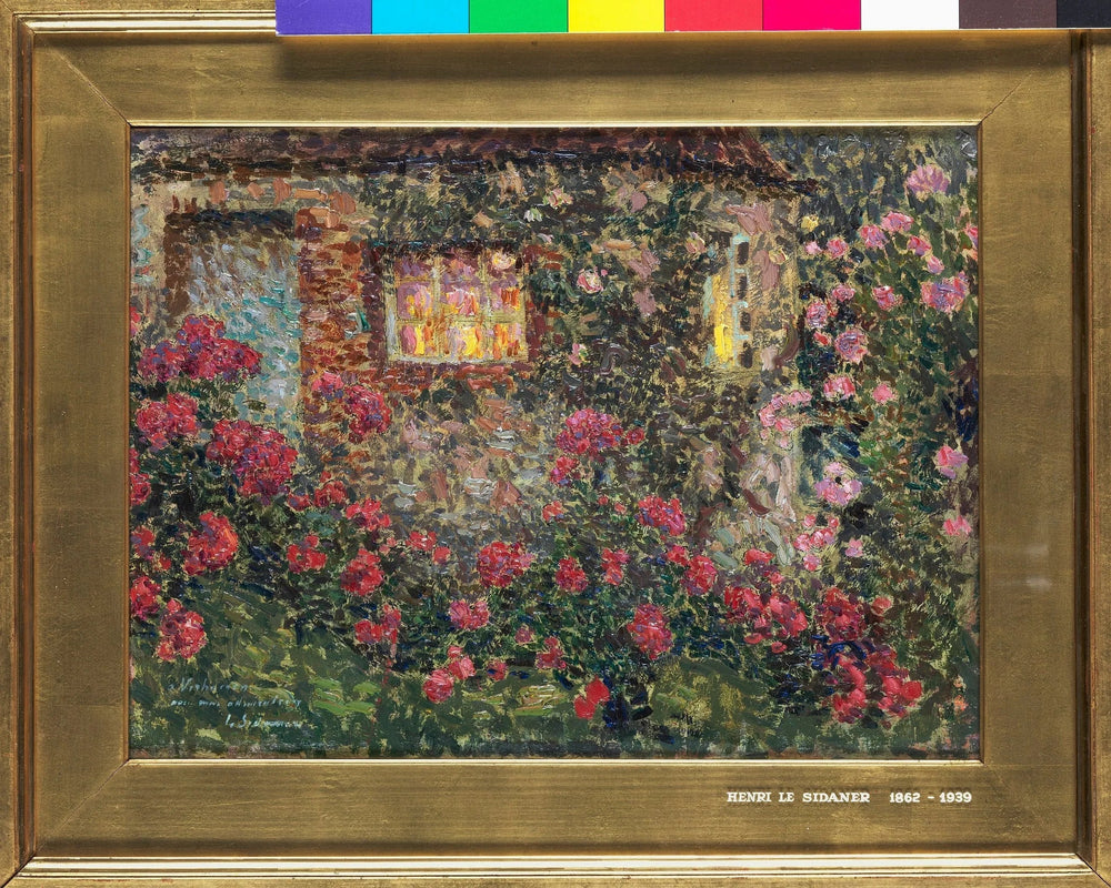 Maison de campagne parmi les roses - Henri Le Sidaner image 1 copie de tableau peinte à la main