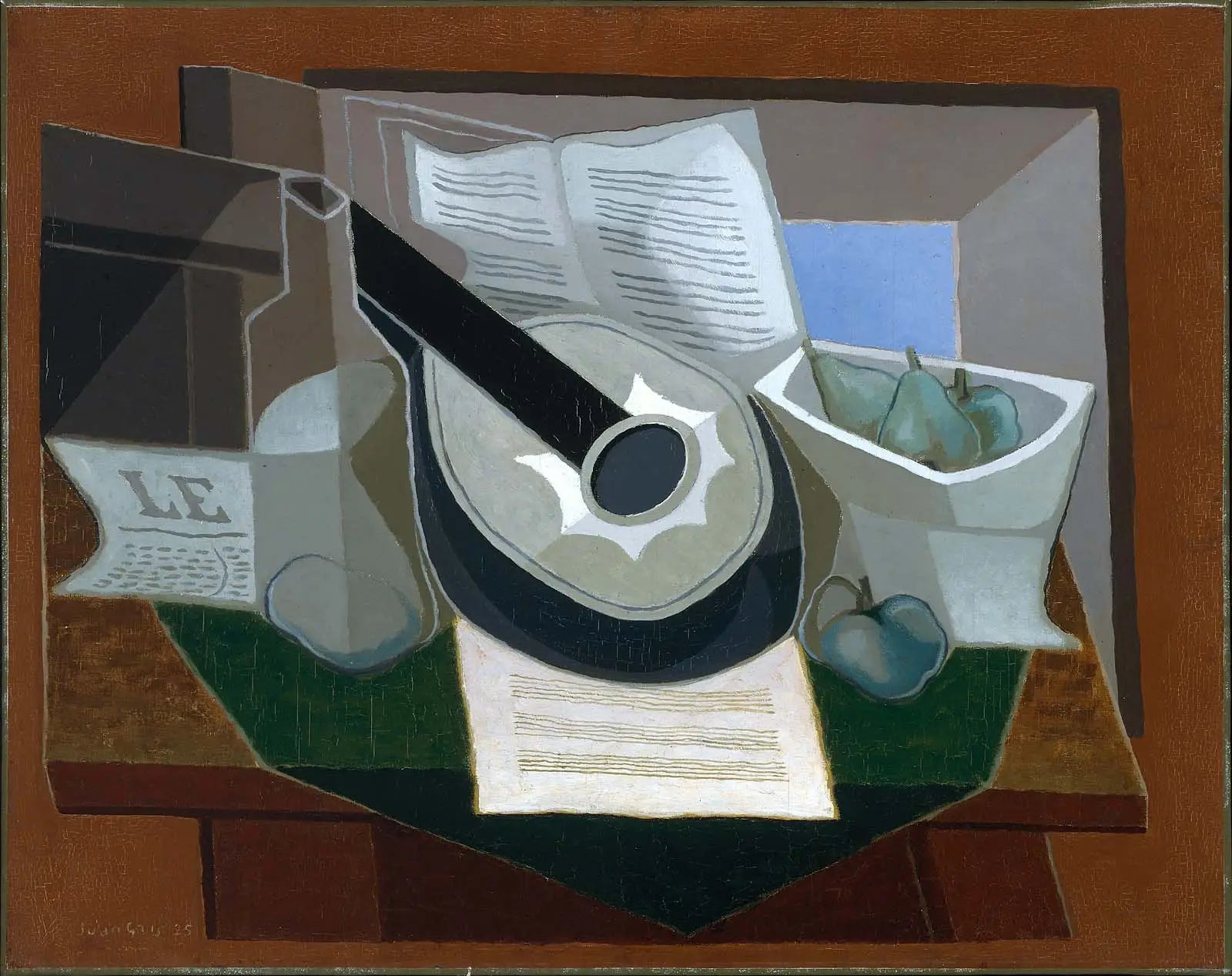 Mandoline et plat de fruits - Juan Gris - Alpha Reproduction