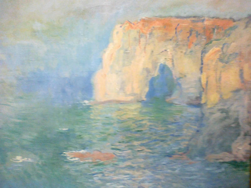 Étretat, la Manneporte, השתקפויות על מים W1038 - קלוד מונה