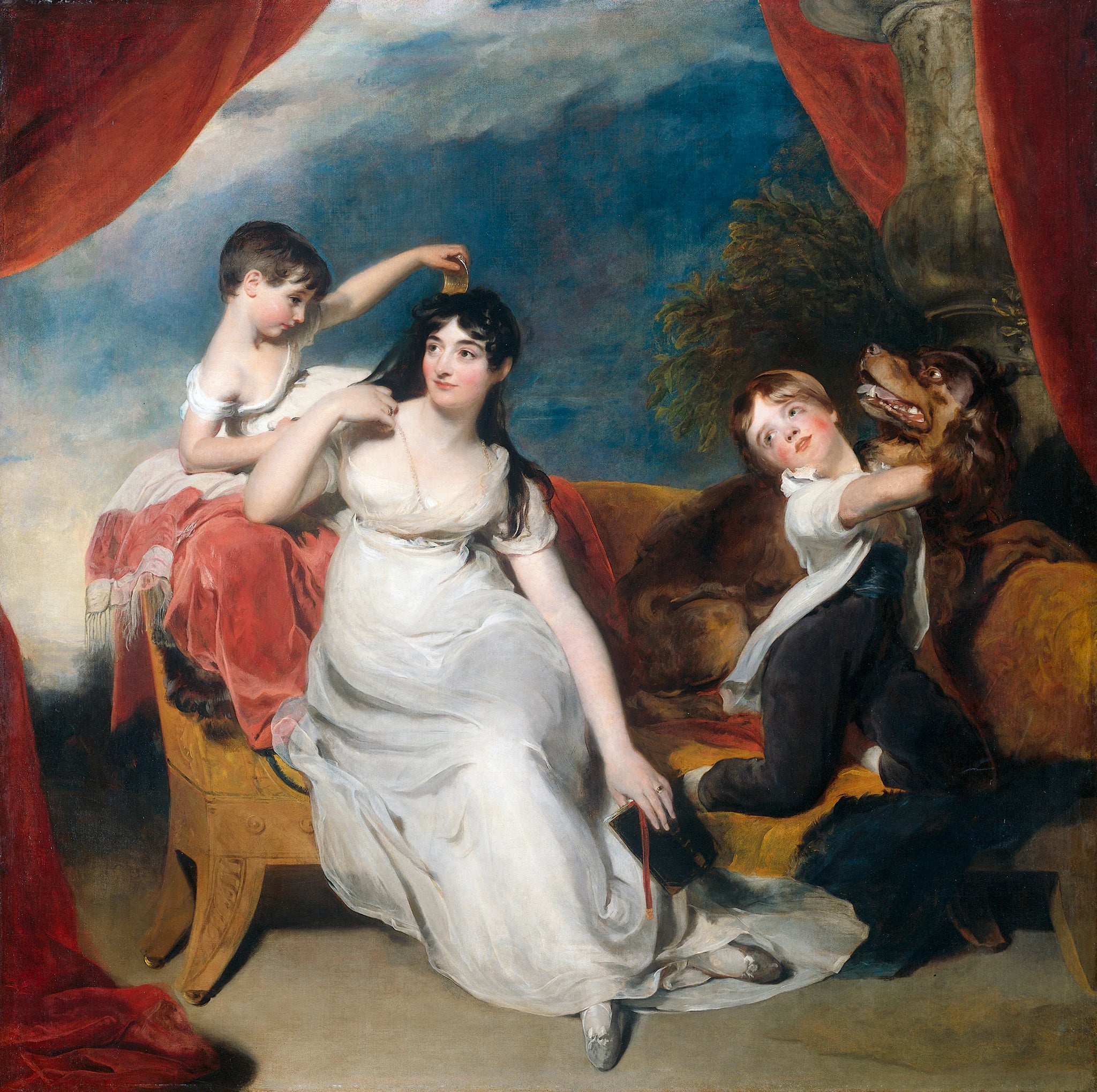 Maria Mathilda Bingham avec deux de ses enfants - Thomas Lawrence