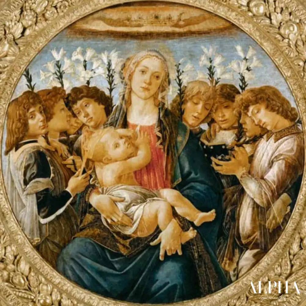 Marie avec l'enfant et le chant des anges - Sandro Botticelli - Reproductions de tableaux et peintures haut de gamme