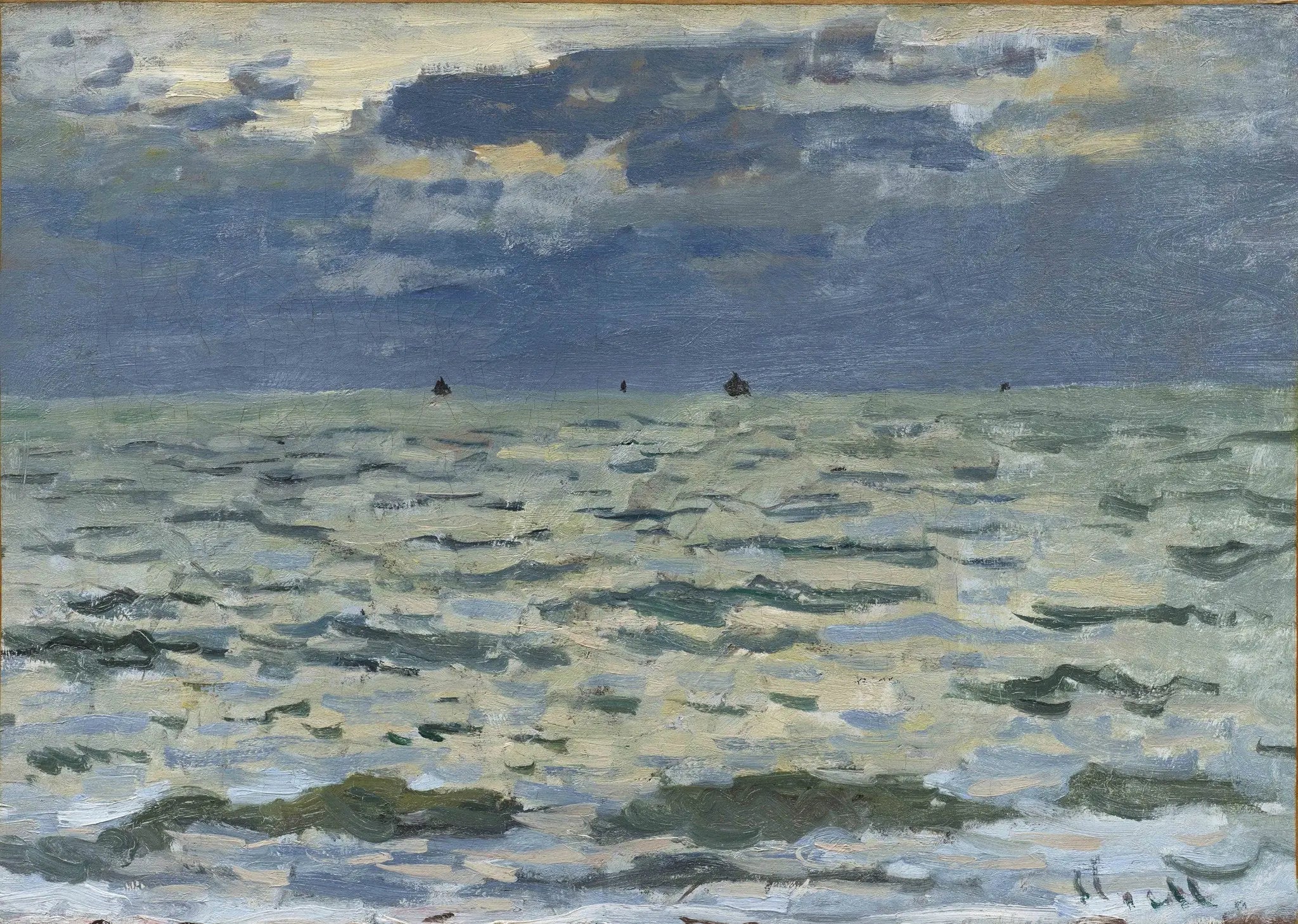 Reproduction du tableau « Marine, Le Havre - Claude Monet » par Alpha Reproduction en peinture à l’huile