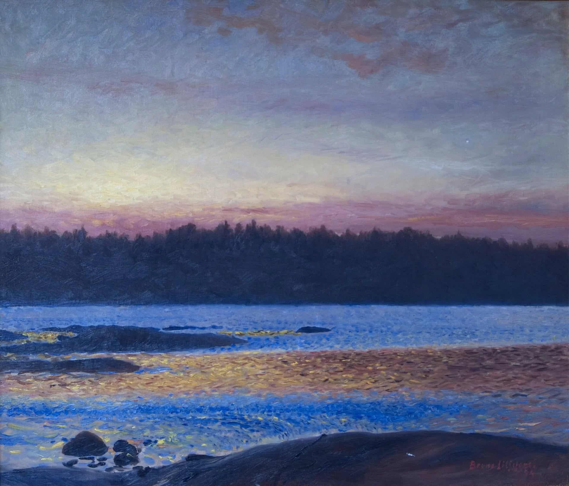 Matin - Bruno Liljefors image 1 copie peinte à la main à l’huile