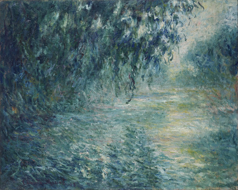 בוקר על הסן, מזג אוויר גשום - Claude Monet