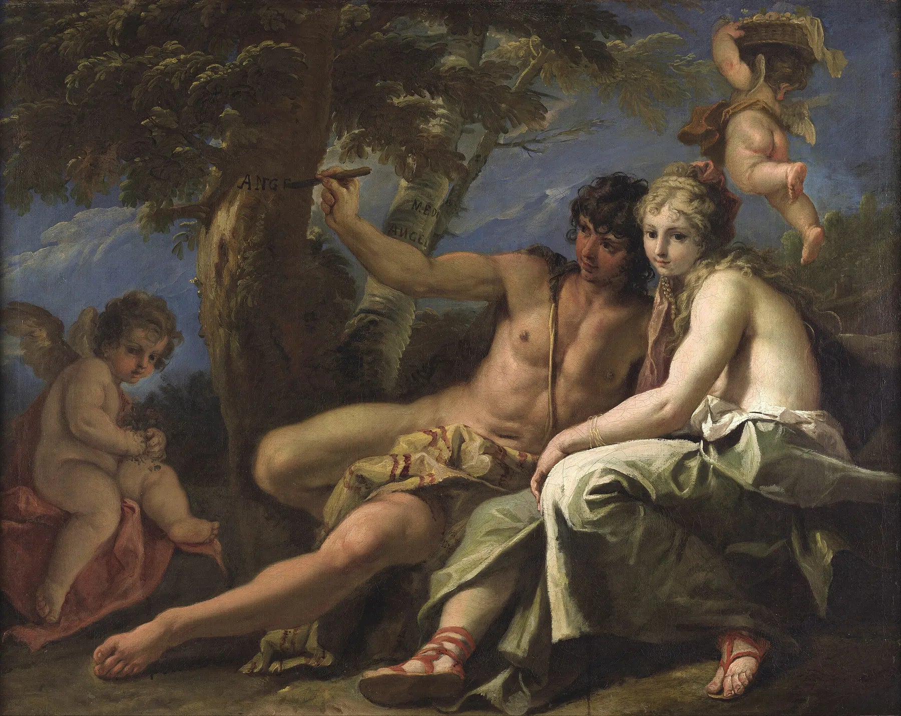 Médor et Angélique - Sebastiano Ricci image 1 copie de tableau peinte à la main